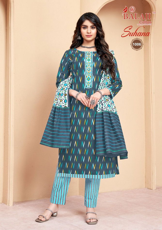 Suhana Vol 1 By Balaji Printed Cotton Churidar Dress Material Wholesalers In Delhi